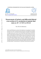 Measurements of inclusive and differential fiducial cross-sections of tty production in leptonic final states at √s = 13 TeV in ATLAS