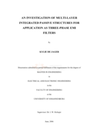 An investigation of multi-layer integrated passive structures for application as three-phase EMI filters