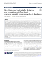 Novel tools and methods for designing and wrangling multifunctional, machine‑readable evidence synthesis databases