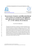 Measurements of inclusive and differential fiducial cross-sections of t t¯ production with  additional heavy-flavour jets in proton–proton collisions at √s = 13 TeV with the ATLAS detector