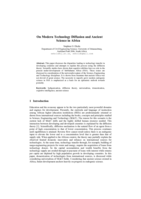 On modern technology diffusion and ancient science in Africa