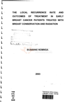 The local recurrence rate and outcomes of treatment in early breast cancer patients treatment with breast conservation and radiation