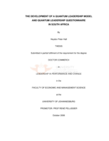 The development of a quantum leadership model and quantum leadership questionnaire in South Africa