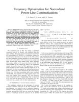 Frequency optimization for narrowband power-line communications