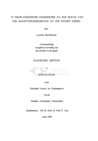 'n Eksplorerende ondersoek na die impak van die apartheidsbedeling op die swart gesin