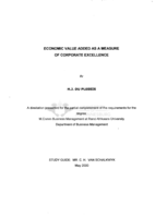 Economic value added as a measure of corporate excellence