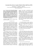 Constraints driven reverse logistics model for Plastic Solid Waste (PSW)