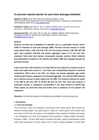 A concrete reactive barrier for acid mine drainage treatment