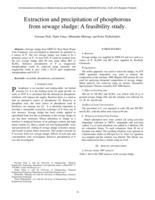Extraction and precipitation of phosphorous from sewage sludge : a feasibility study.