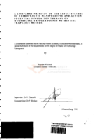 A comparative study of the effectiveness of chiropractic manipulative and action potential simulation therapy on myofascial trigger points within the trapezius muscle
