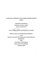 A practical approach to polygraph testing in South Africa