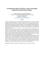Evaluating the impact of TPM in a railway and mining component manufacturing company