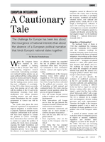 European integration : a cautionary tale