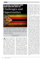 The movement for democratic change reform agenda since August 2013 : challenges and opportunities
