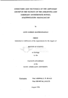 Structure and tectonics of the Ampanihy Group in the vicinity of the Ankafotia and Saririaky anorthosite bodies, Southwestern Madagascar