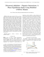 Diisononyl phthalate – organics interactions : a phase equilibrium study using modified UNIFAC models
