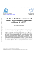 ATLAS b-jet identification performance and efficiency measurement with t-t events in p p collisions at p s = 13 TeV