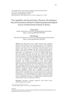 The capability and social justice theories : developing a second-generation model for enhancing epistemological access in flood-prone schools in Kenya
