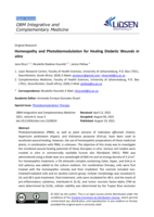 Homeopathy and photobiomodulation for healing diabetic wounds in vitro