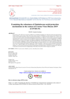 Examining the robustness of Zimbabwean social protection mechanisms in the context of Corona Virus Disease 2019 (COVID-19)