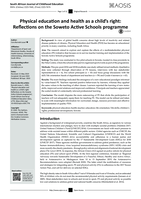 Physical education and health as a child’s right : reflections on the Soweto Active Schools programme