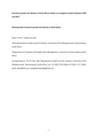 Economic growth and obesity in South African adults: an ecological analysis between 1994 and 2014