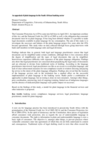 An appraisal of plain language in the South African banking sector