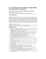 Lens internal curvature effects on age-related eye model and lens paradox