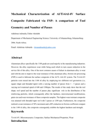 Mechanical characterization of Al/Ti-6Al-4V surface composite fabricated via FSP : a comparison of  tool geometry and number of passes