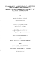 Co-operative learning as an aspect of the learning environment : implications for the management of teacher competence