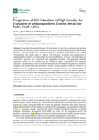 Perspectives of GIS Education in High Schools : an evaluation of uMgungundlovu District, KwaZuluNatal, South Africa