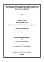 The association between bureaucratic principles and contrived collaboration: implications for school management