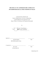 The efficacy of a homoeopathic complex on psychophysiological onset insomnia in males