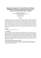 Dimensional analysis of natural vibrations of planar multilink flexible robots with elastic constraints at actuator gearhead shaft–link couplings