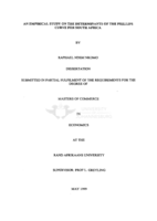 An empirical study on the determinants of the Phillips curve for South Africa