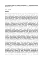 The culture of middle-level academic management at a comprehensive South African University