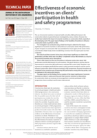 Effectiveness of economic incentives on clients’ participation in health and safety programmes