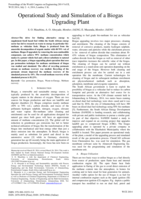 Operational study and simulation of a biogas upgrading plant