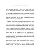 Livelihood activities in female-headed households: Letlhakane village