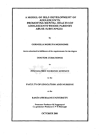 A model of self-development of adolescents : promoting mental health of adolescents whose parents abuse substances