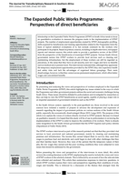 The expanded public works programme : perspectives of direct beneficiaries