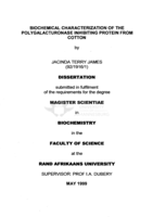 Biochemical characterization of the polygalacturonase inhibiting protein from cotton