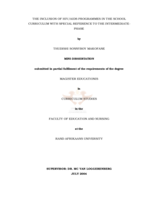 The inclusion of HIV/AIDS programmes in the school curriculum with special reference to the intermediate phase.
