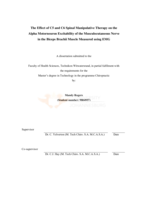 The effect of C5 and C6 spinal manipulative therapy on the alpha motorneuron excitability of the musculocutaneous nerve in the biceps brachii muscle measured using EMG