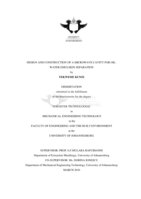 Design and construction of a microwave cavity for oil-water emulsion separation