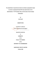 The classification of agricultural products according to geographical origin by means of quadrupole-based ICP-mass   spectrometry for the determination of ¹¹B/¹°B isotope  ratios, and the study of boron isotope fractionation