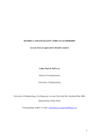 Mandela and excellent African leadership : lessons from an appreciative thematic analysis
