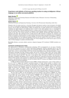 Experiences and attitudes of Setswana speaking teachers in using an indigenous African  language on an online assessment platform