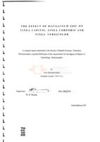 The effect of Bacillinum 200C on tinea capitis, tinea corporis and tinea versicolor