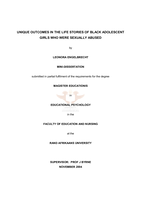 Unique outcomes in the life stories of black adolescent girls who were sexually abused.